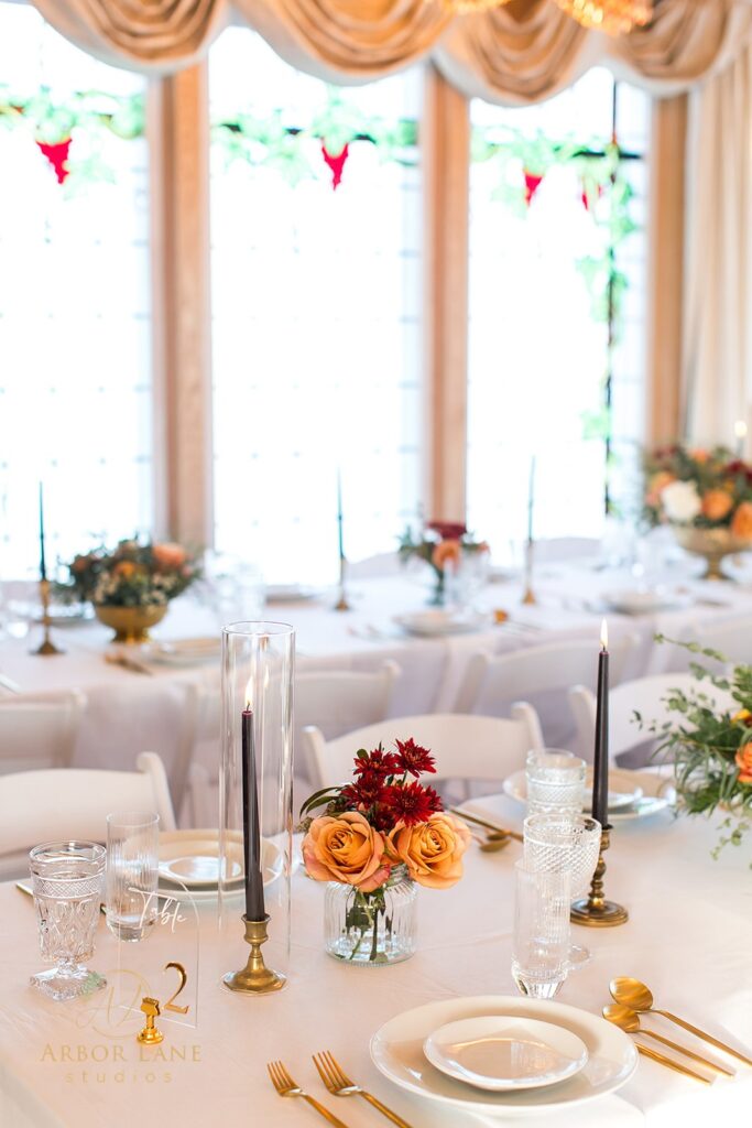 a table set up for a formal dinner