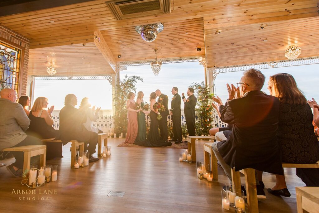 a group of people that are sitting in chairs